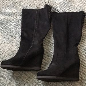 Wide knee high boots